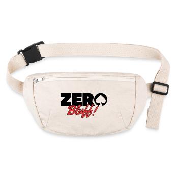 Poker-Zero Bluff Schwarz - Stanley/Stella recycelte Gürteltasche - Naturweiß - Vorne