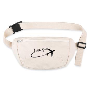Je t’aime - Sac banane recyclé Stanley/Stella - blanc naturel - Devant