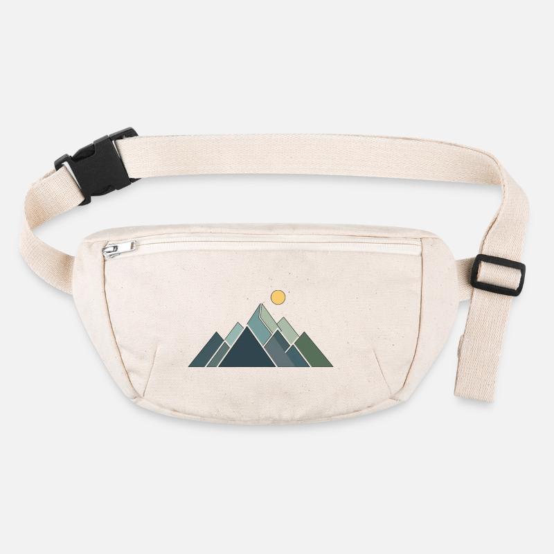 Geometric Mountain Landscape Illustration Stanley/Stella recycled Hip Bag 
