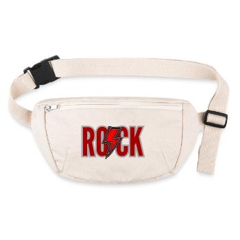 ROCK Logo Rouge  - Sac banane recyclé Stanley/Stella - blanc naturel - Devant