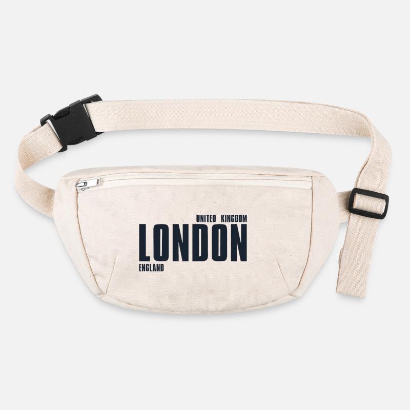 London Bold Typography Navy Stanley/Stella recycelte Gürteltasche