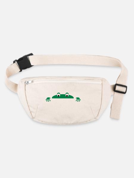 Frog face - Stanley/Stella recycled Hip Bag  - natural