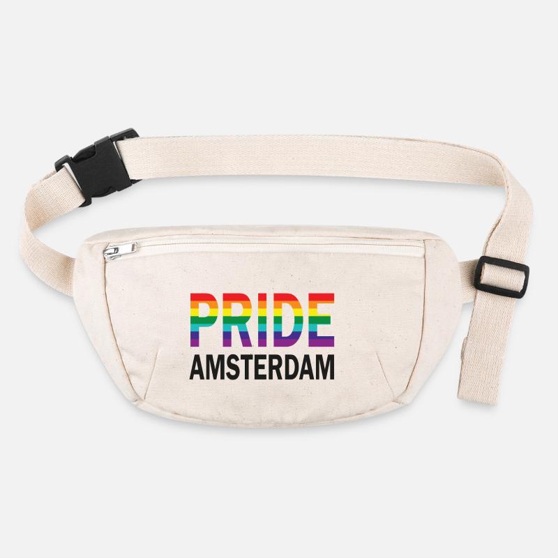 Pride Amsterdam in Regenbogenfarbe und Schwarz Stanley/Stella recycelte Gürteltasche
