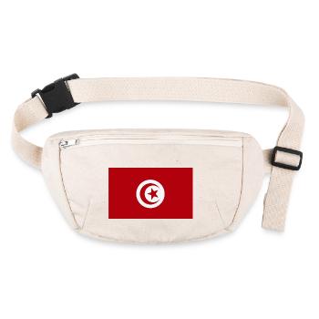 Tunisie Drapeau - Sac banane recyclé Stanley/Stella - blanc naturel - Devant