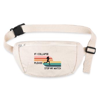 If I collapse, plase stop my watch! (W) - Stanley/Stella recycelte Gürteltasche - Naturweiß - Vorne