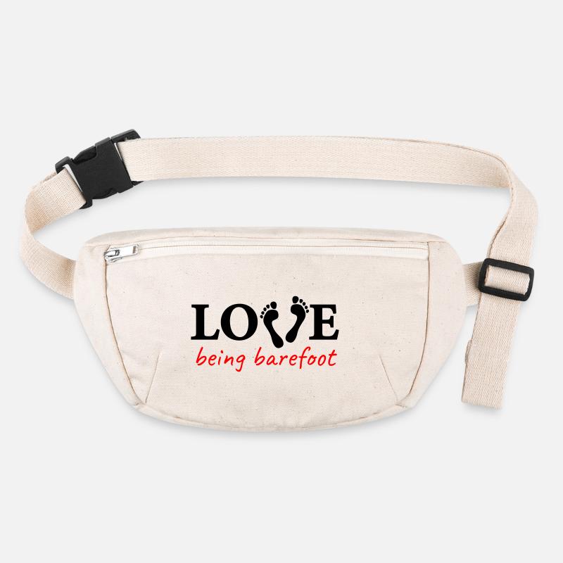 love being barefoot Version 2 - es lieben, barfuß Stanley/Stella recycelte Gürteltasche
