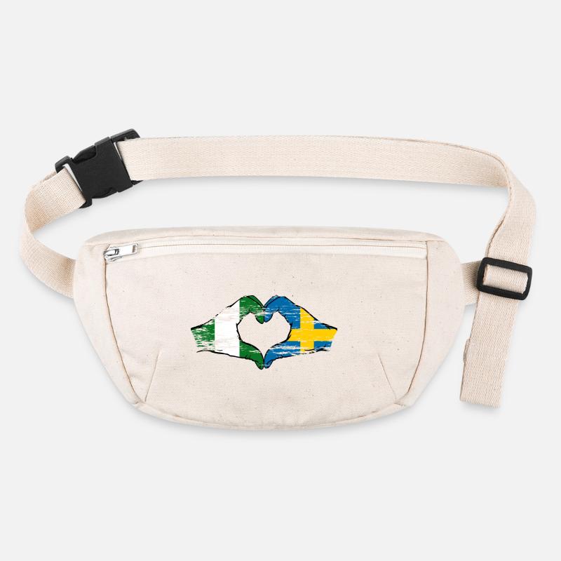 Nigeria Suède drapeau mains forme de coeur utilisé Sac banane recyclé Stanley/Stella