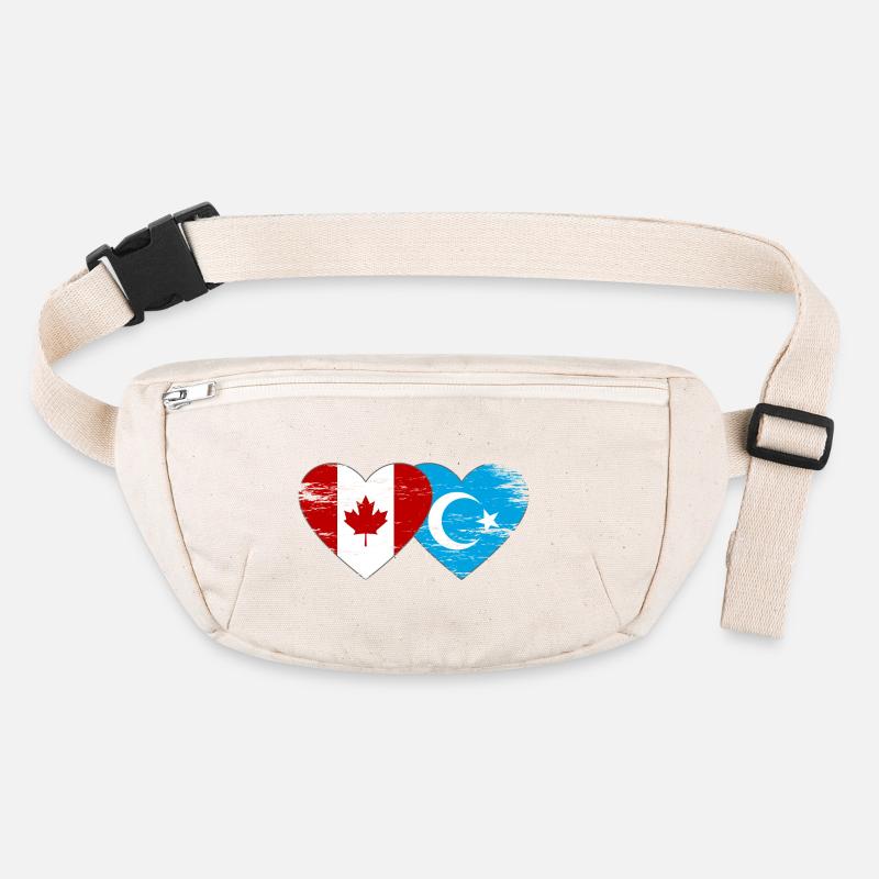 Drapeau du Canada ouïghour coeur utilisé Sac banane recyclé Stanley/Stella
