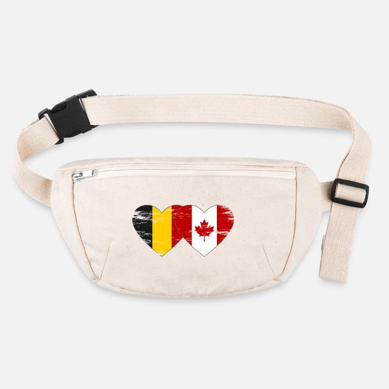 Belgique Canada Drapeau Coeur utilisé Sac banane recyclé Stanley/Stella