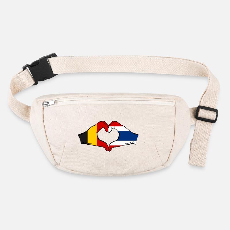 Belgique Thaïlande drapeau mains forme coeur Sac banane recyclé Stanley/Stella
