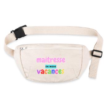 Herrin im Urlaubsmodus, Herrin Geschenk - Stanley/Stella recycelte Gürteltasche - Naturweiß - Vorne