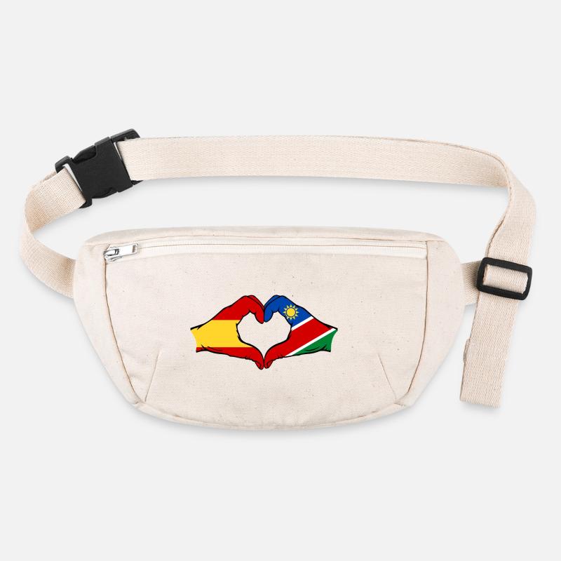 Spanien Namibia Flagge Hände Herzform Stanley/Stella recycelte Gürteltasche