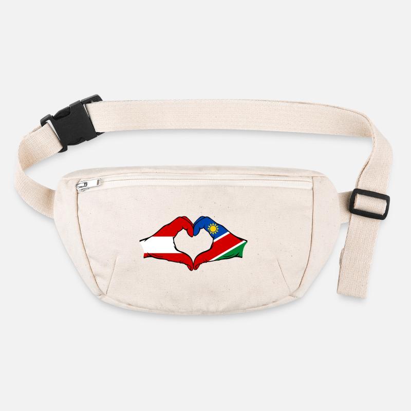 Austria Namibia Flag Hands Heart Shape Stanley/Stella recycled Hip Bag 