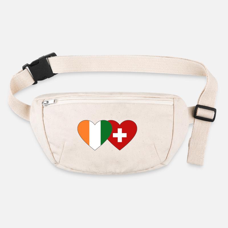 Drapeau de la Côte d’Ivoire Suisse Cœur Sac banane recyclé Stanley/Stella