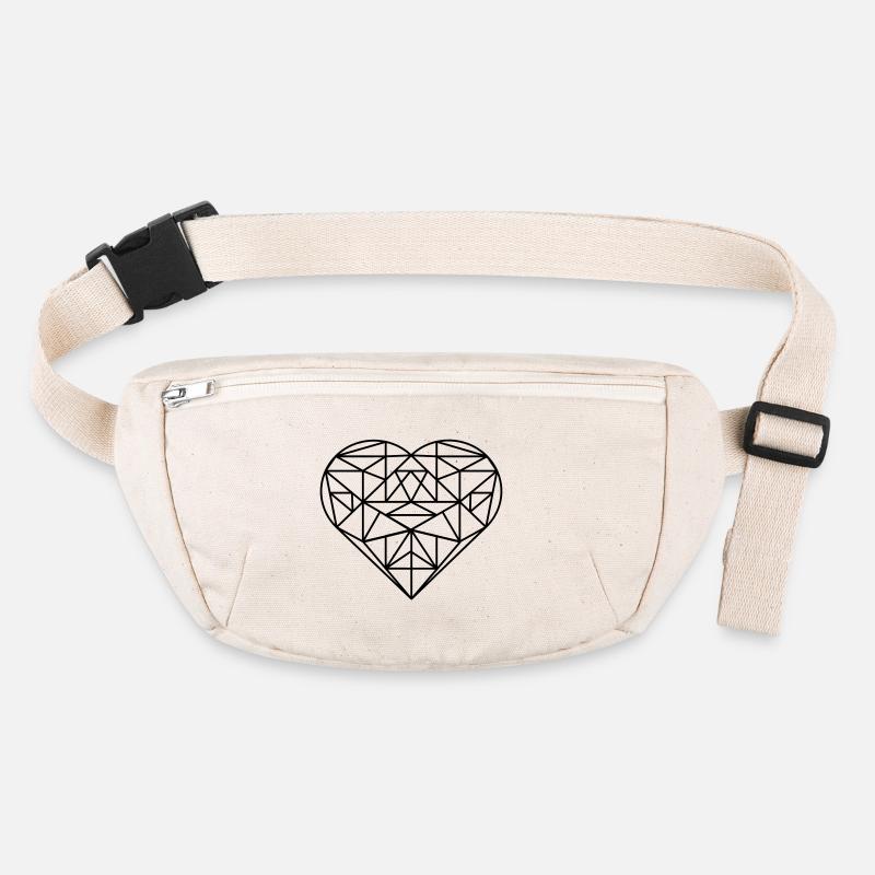 Geometric heart Stanley/Stella recycled Hip Bag 