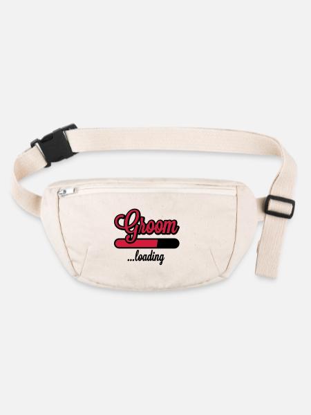 Groom loading | Stag Night - Sac banane recyclé Stanley/Stella - blanc naturel - Devant