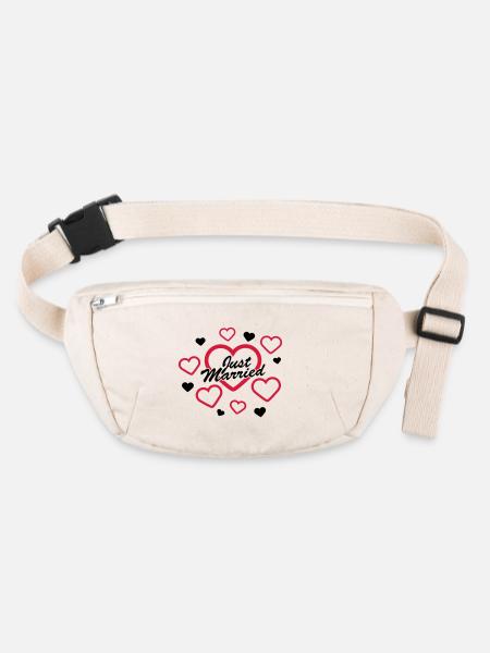 Just Married Design - Stanley/Stella recycled Hip Bag  - natural - Front