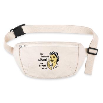 Hier bestimmt die Mami und die Mami bin ich! - Stanley/Stella recycelte Gürteltasche - Naturweiß - Vorne