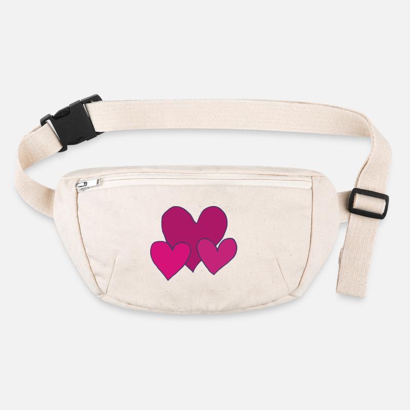herzen pink Stanley/Stella recycelte Gürteltasche