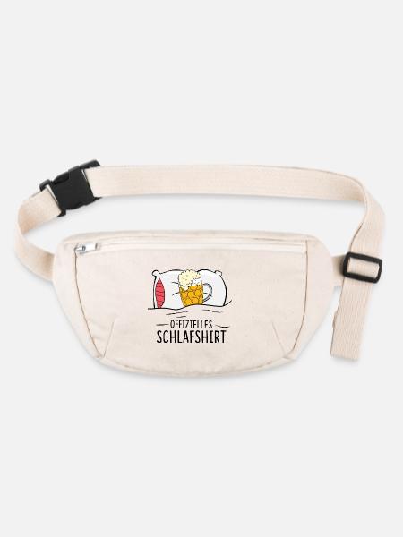 Chemise de nuit officielle à la bière - Sac banane recyclé Stanley/Stella - blanc naturel - Devant