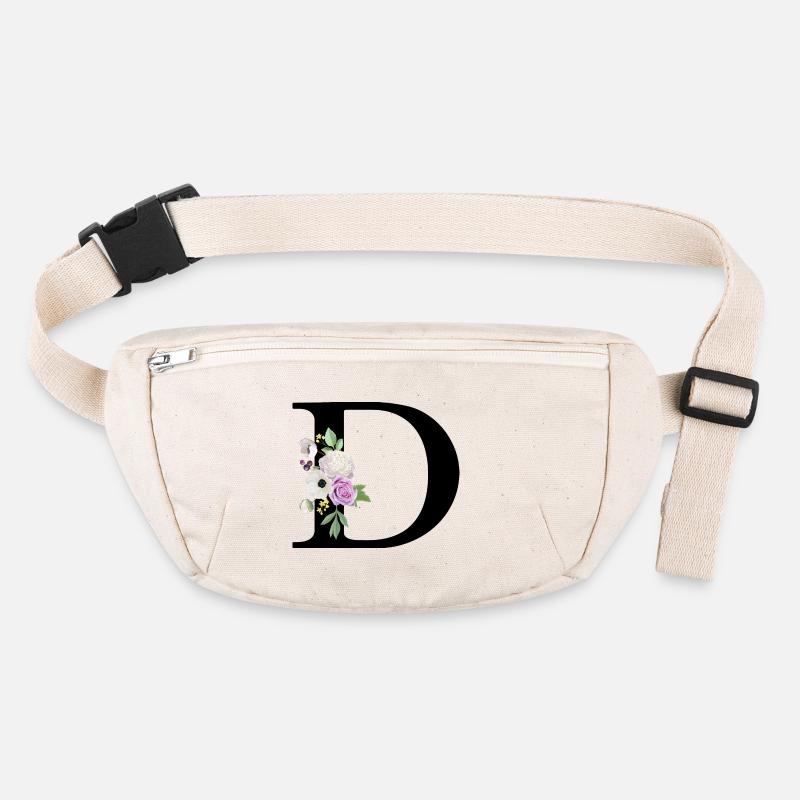Lila Blumenbuchstabe D Stanley/Stella recycelte Gürteltasche