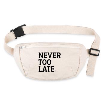 Never too Late - Stanley/Stella recycelte Gürteltasche - Naturweiß - Vorne