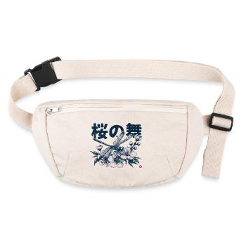 Libellule 'Danse des Sakura' - Sac banane recyclé Stanley/Stella - blanc naturel - Devant