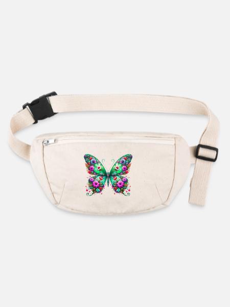 Butterfly - Stanley/Stella recycled Hip Bag  - natural - Front