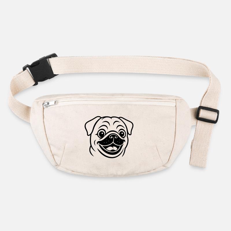 TinyPaws Black & White Edition Mops Style b Stanley/Stella recycelte Gürteltasche