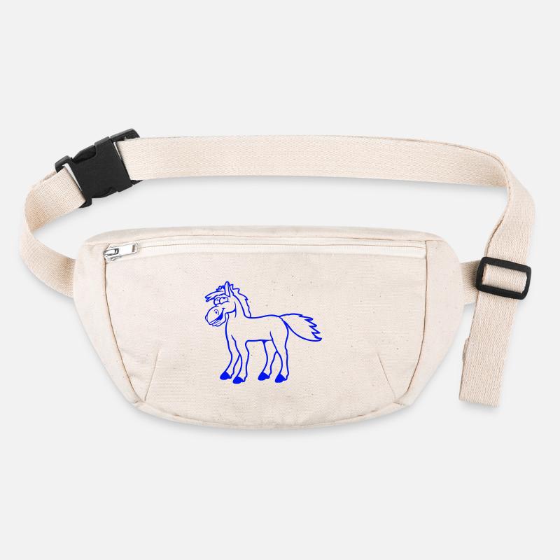 Pferd Lacht Komisch Lustige Grimasse Albern Comic Stanley/Stella recycelte Gürteltasche