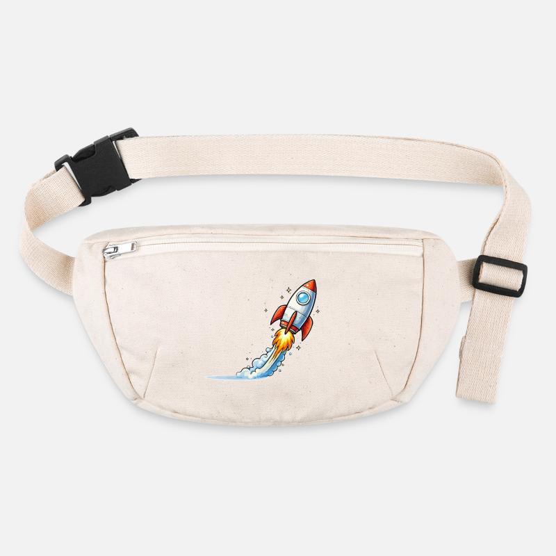 Rocket Launch Cartoon Design Stanley/Stella recycled Hip Bag 