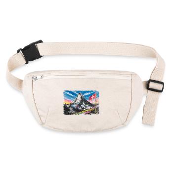 Design du Grand Cervin - Sac banane recyclé Stanley/Stella - blanc naturel - Devant