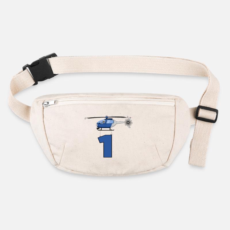 Helicopter 1st birthday Stanley/Stella recycled Hip Bag 