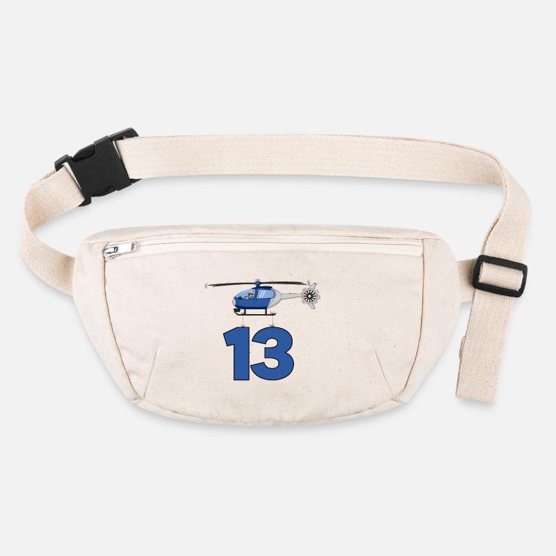 Helicopter 13th birthday Stanley/Stella recycled Hip Bag 