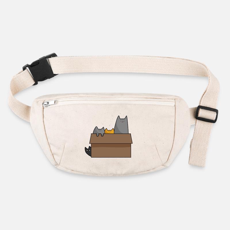 Cute Cats inside box, Love Cats Stanley/Stella recycled Hip Bag 