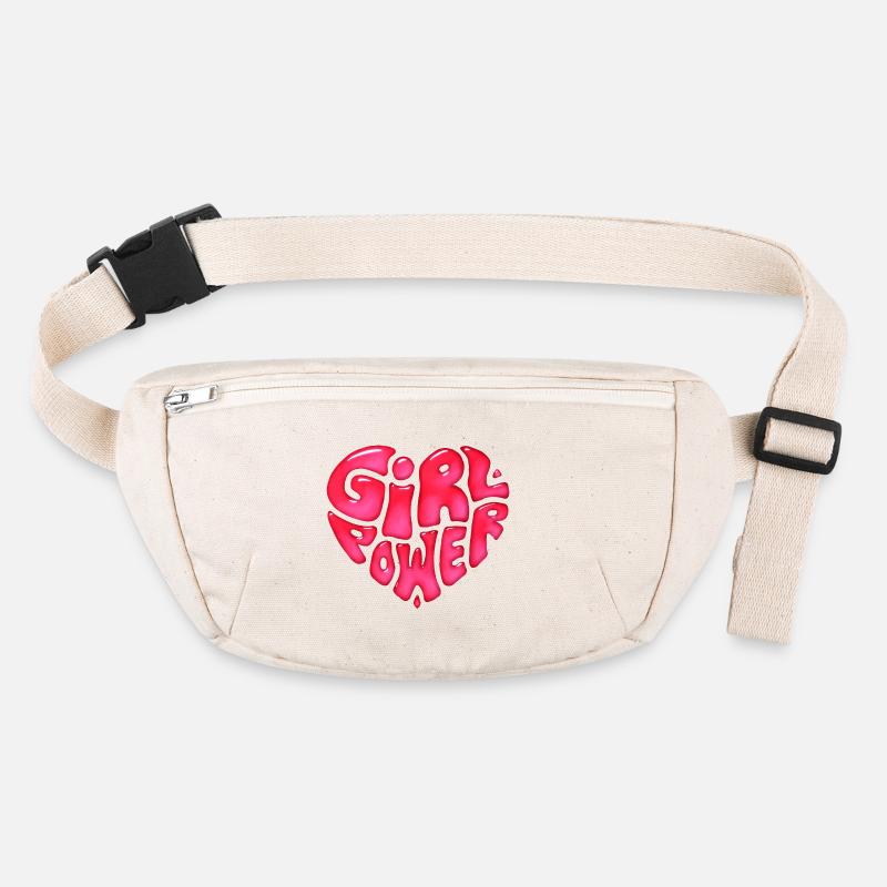 Conception de texte girl power en forme de cœur Sac banane recyclé Stanley/Stella