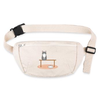 Cat on table - Stanley/Stella recycled Hip Bag  - natural - Front