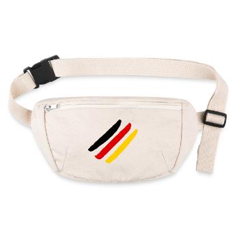 Drapeau allemand - Style Stripes - Sac banane recyclé Stanley/Stella - blanc naturel - Devant