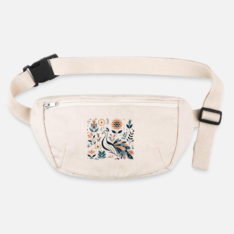 Floral peacock Stanley/Stella recycled Hip Bag 