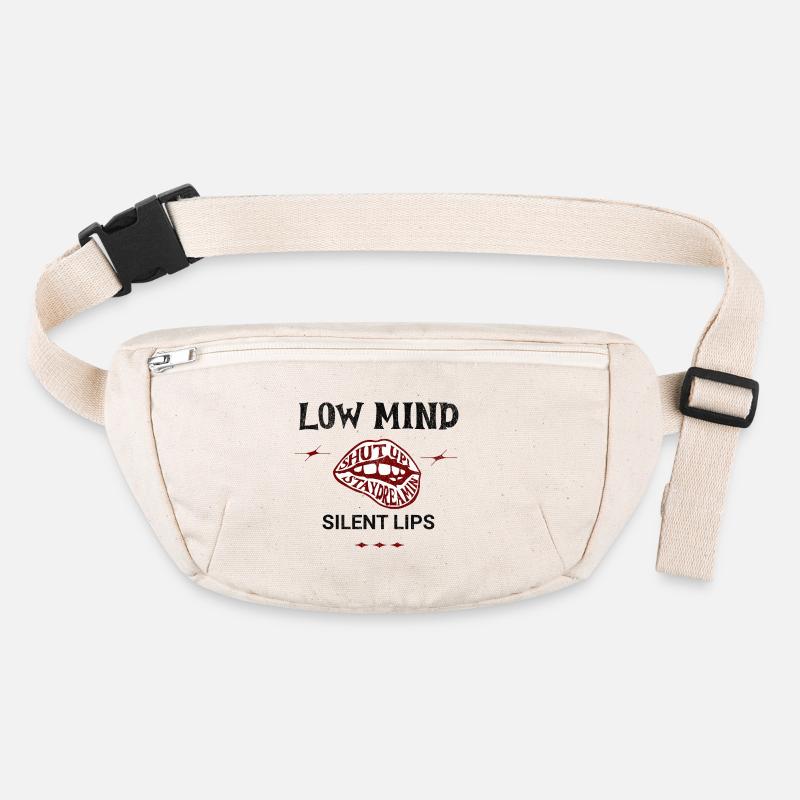 Low Mind – Silent Lips Spruch Stanley/Stella recycelte Gürteltasche