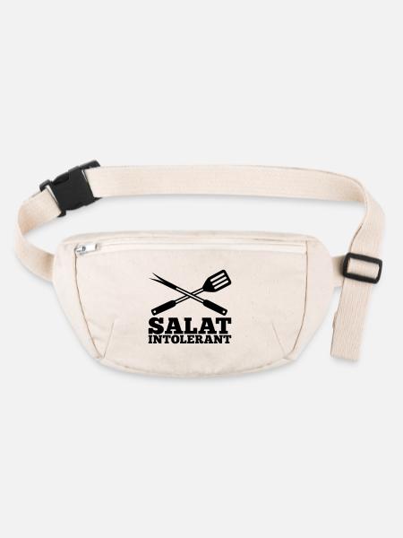 Salat Intolerant Grillbesteck - Stanley/Stella recycelte Gürteltasche - Naturweiß - Vorne