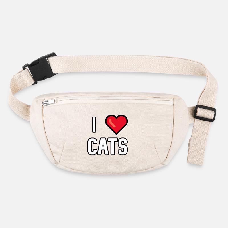 Ich liebe Katzen Stanley/Stella recycelte Gürteltasche