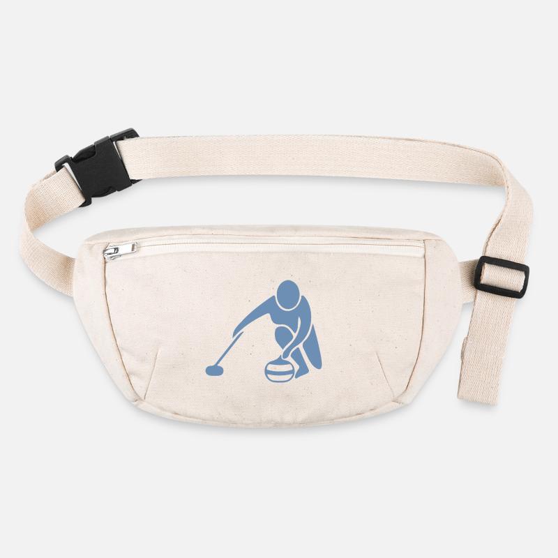 Minimalistisches Curling Silhouette Sport Stanley/Stella recycelte Gürteltasche