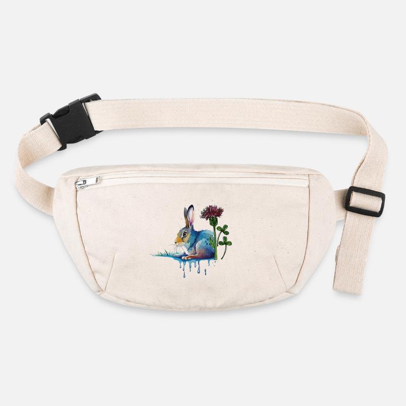 Colorful bunny with clover Stanley/Stella recycled Hip Bag 