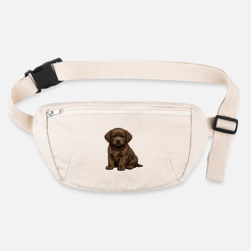 Schokoladen-Labrador-Welpe Stanley/Stella recycelte Gürteltasche
