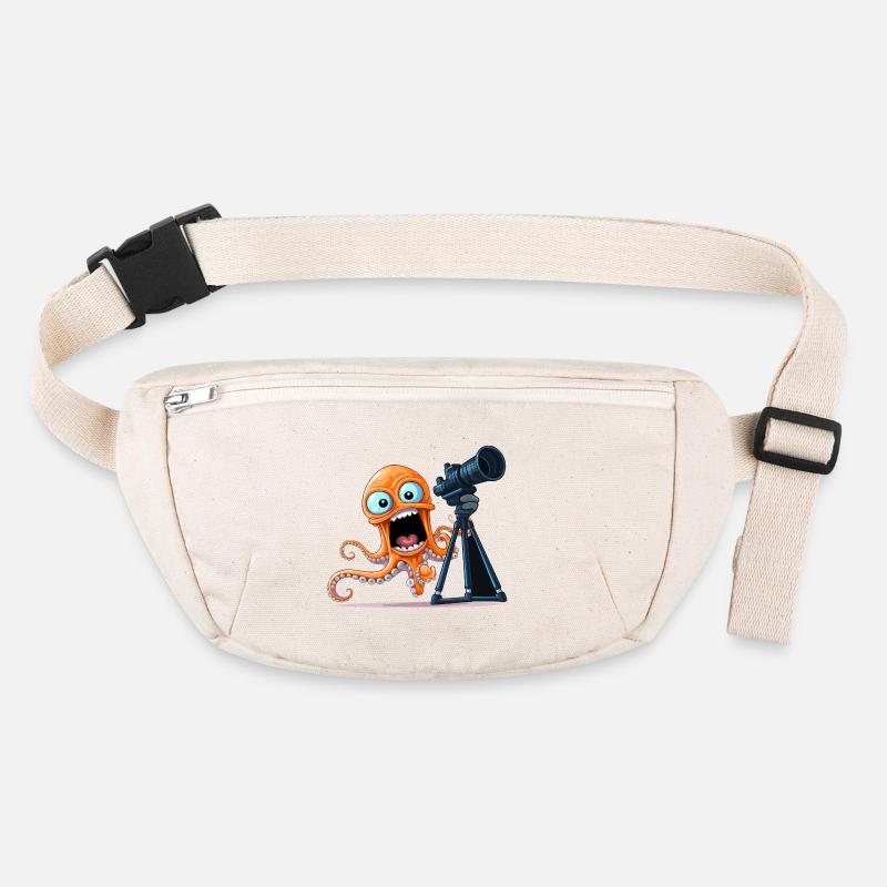 Orange Octopus Photographer with Camera Stanley/Stella recycled Hip Bag 