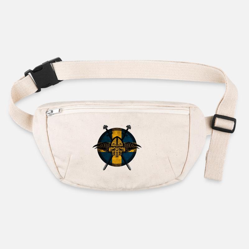 Viking Viking Suède drapeau Corbeau Design Sac banane recyclé Stanley/Stella