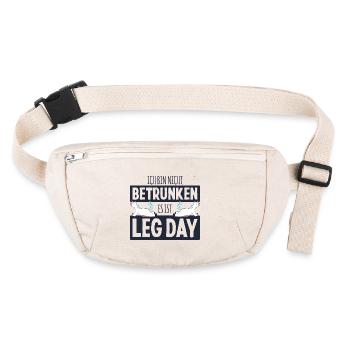 Lustige Leg Day Sprüche Bodybuilding Fitness Gym - Stanley/Stella recycelte Gürteltasche - Naturweiß - Vorne