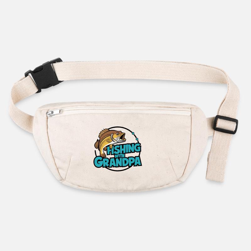 Pêche avec grand-père avec un design de poisson coloré Sac banane recyclé Stanley/Stella