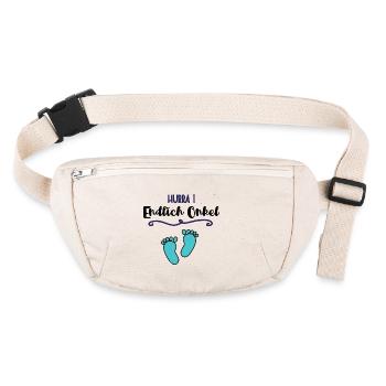 Endlich Onkel Werden Nichte Baby Verkündung Onkels - Stanley/Stella recycelte Gürteltasche - Naturweiß - Vorne